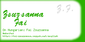 zsuzsanna fai business card